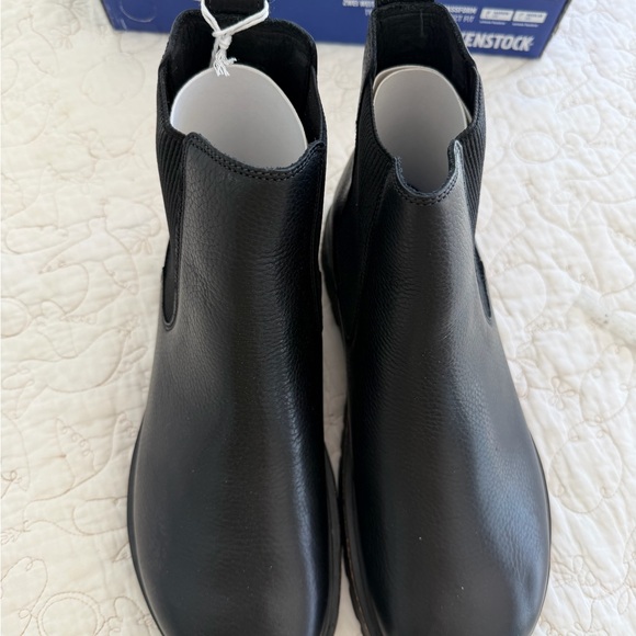 Birkenstock Black Leather Highwood Slip On Women’s Boots Size 41 - Picture 3 of 8